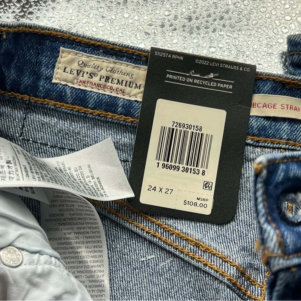 REVOLVE Blue Straight Leg Jeans - Picture 8 of 12